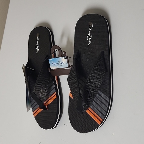 Panama Jack Black & Orange Flip Flop, Size Medium, size 8_9 - Picture 5 of 12
